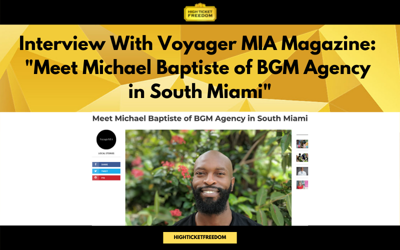Michael Baptiste Featured In Voyager Magazine